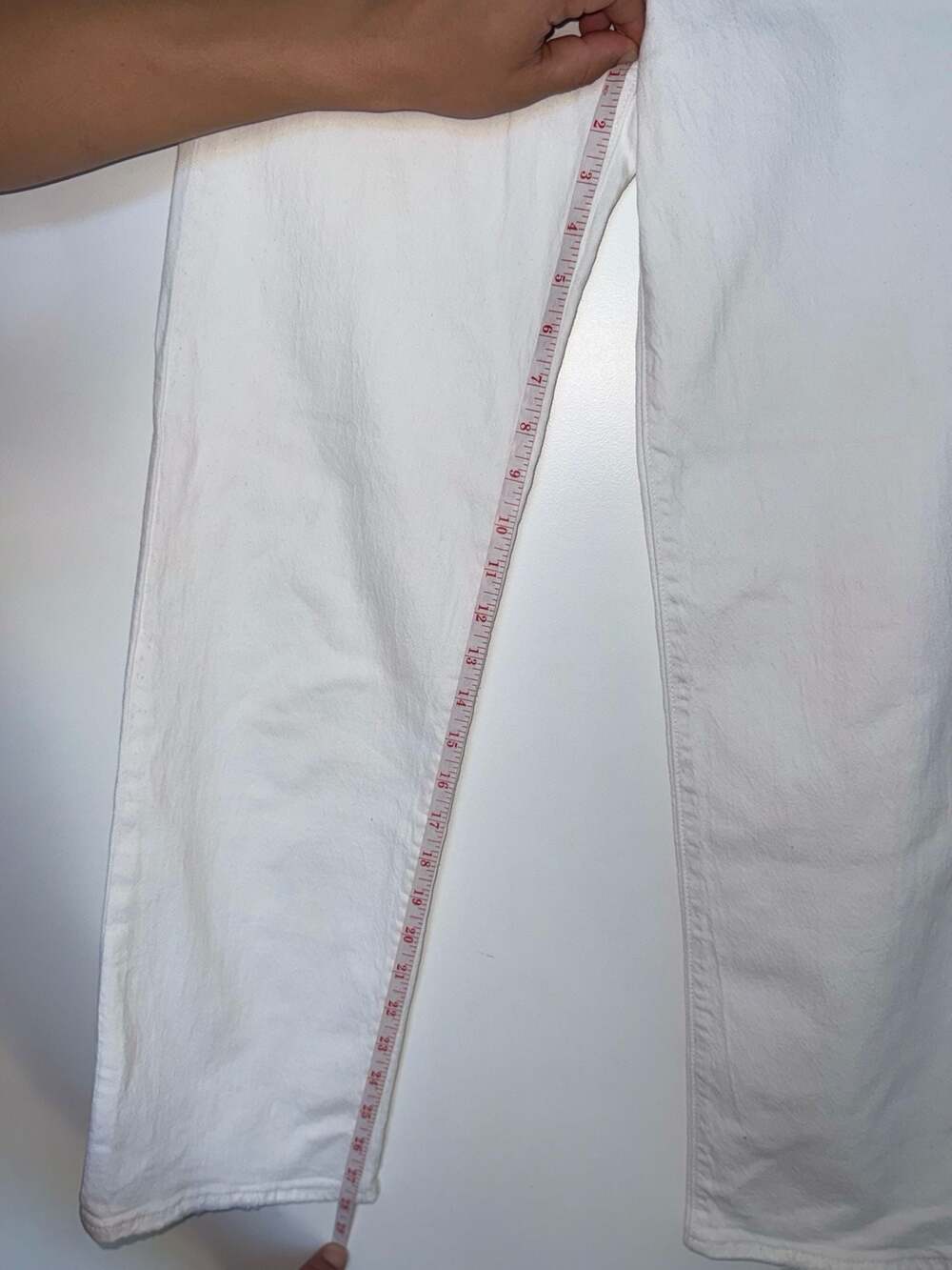 Levi's Premium Ribcage Straight Ankle White Jeans Size 25 - Picture 10 of 11